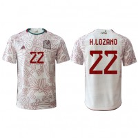 Koszulka piłkarska Meksyk Hirving Lozano #22 Strój wyjazdowy MŚ 2022 tanio Krótki Rękaw